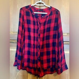 Gibson Plaid Blouse 
Size S